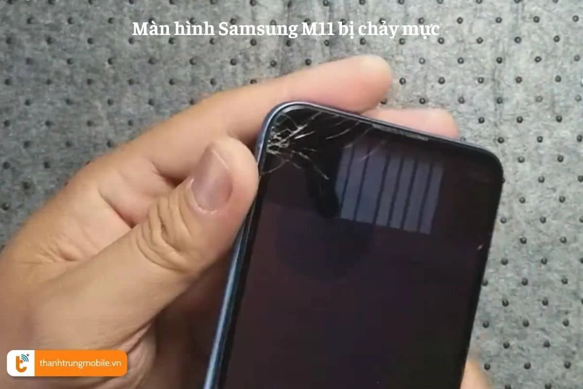 man hinh samsung galaxy m11 bi chay muc