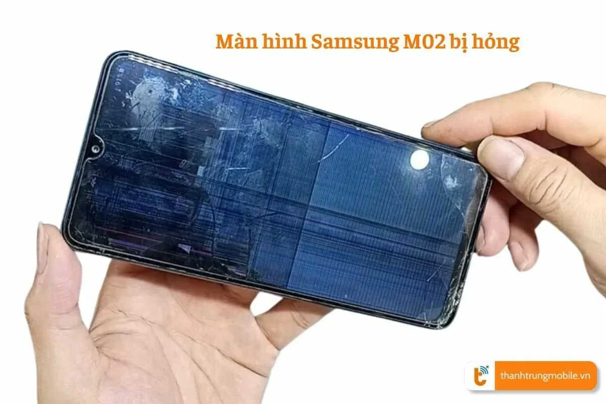 man hinh samsung M02 bi hong