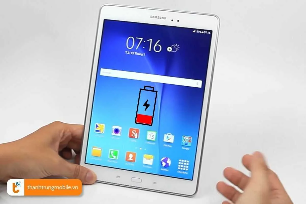 nguyen nhan khien pin samsung tab a 9.7 bi hu hong