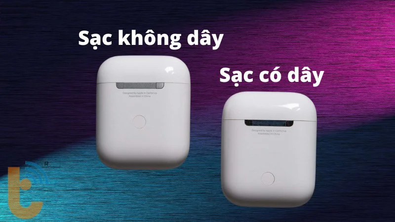 Màu sắc AirPods 2 sạc không dây và có dây