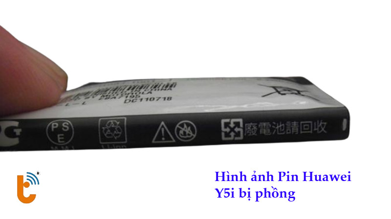 Biểu hiện pin Huawei Y5i bị phồng