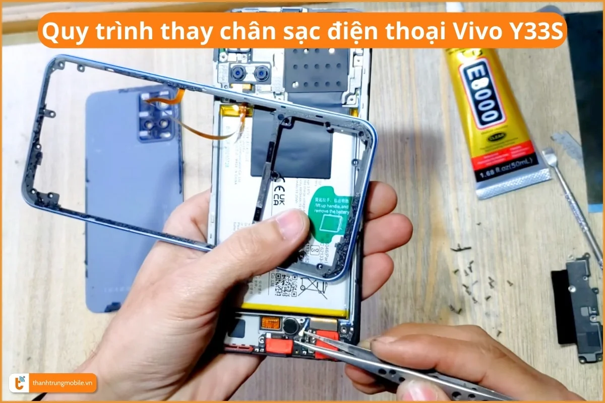 Quy trình thay chân sạc điện thoại Vivo Y33S