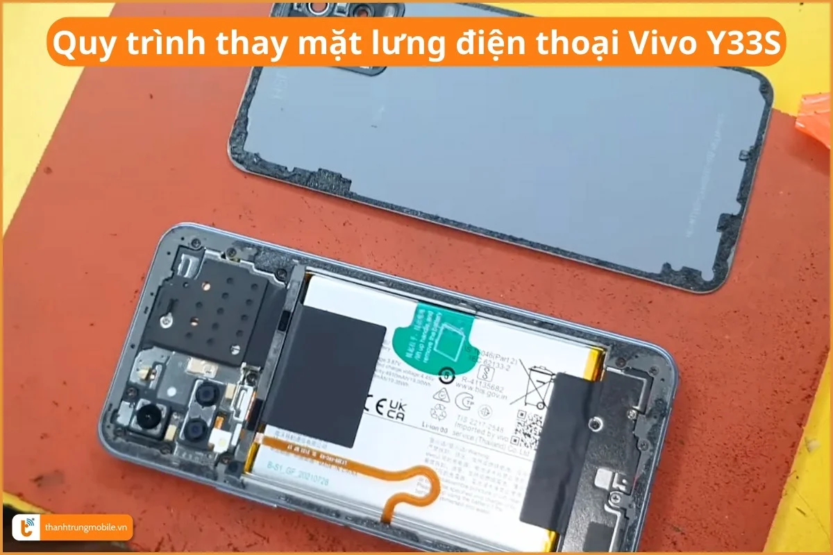 Quy trình thay mặt lưng điện thoại Vivo Y33S