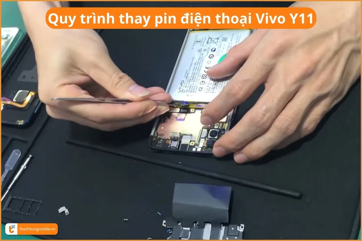 Quy trình thay pin điện thoại Vivo Y11