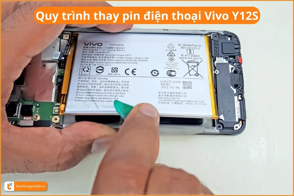 Quy trình thay pin điện thoại Vivo Y12S