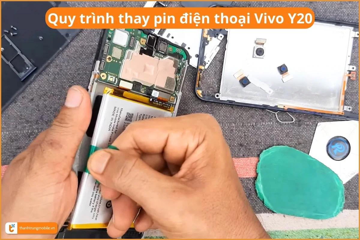 Quy trình thay pin điện thoại Vivo Y20