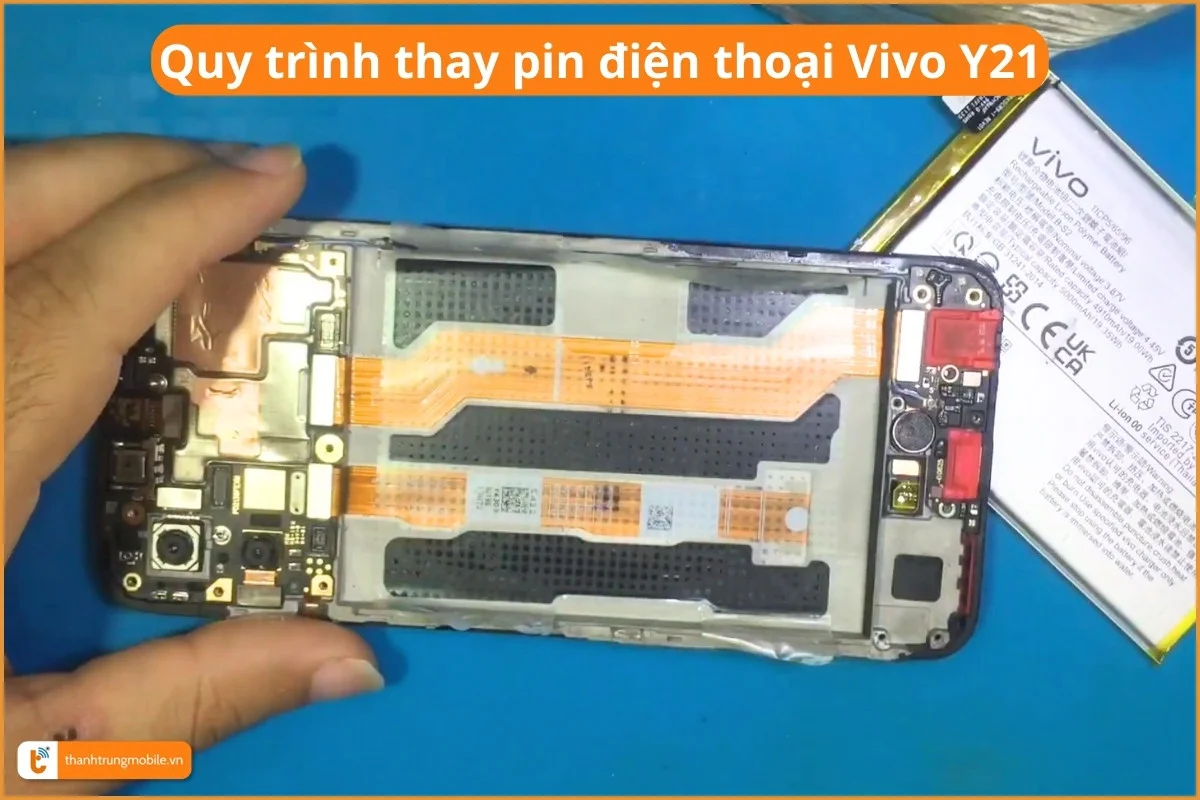 Quy trình thay pin điện thoại Vivo Y21