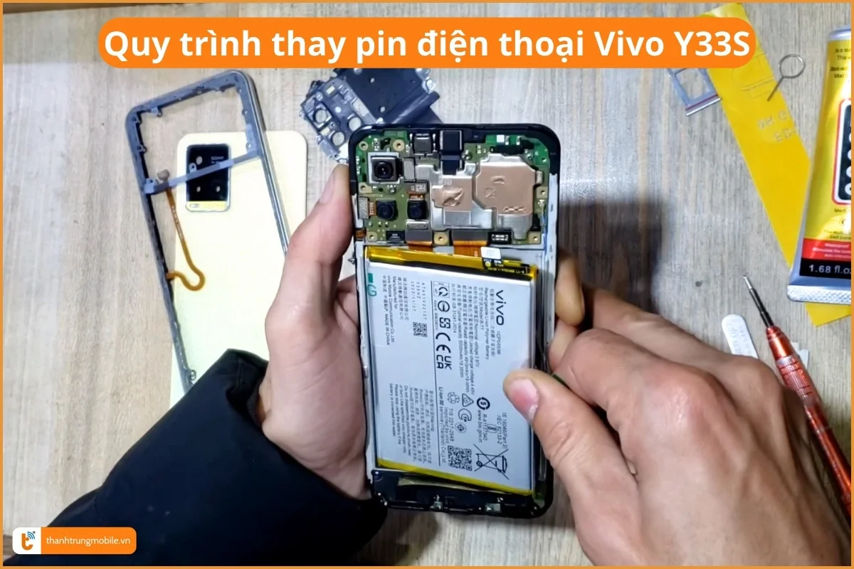 Quy trình thay pin điện thoại Vivo Y33S