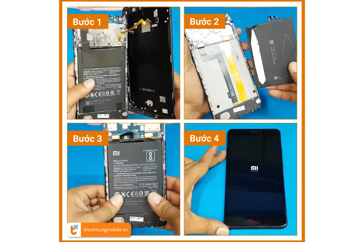 Quy trình thay Pin mới Xiaomi Mi Max 2