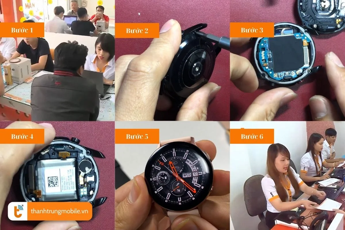 quy trinh thay the pin samsung galaxy watch active chuyen nghiep