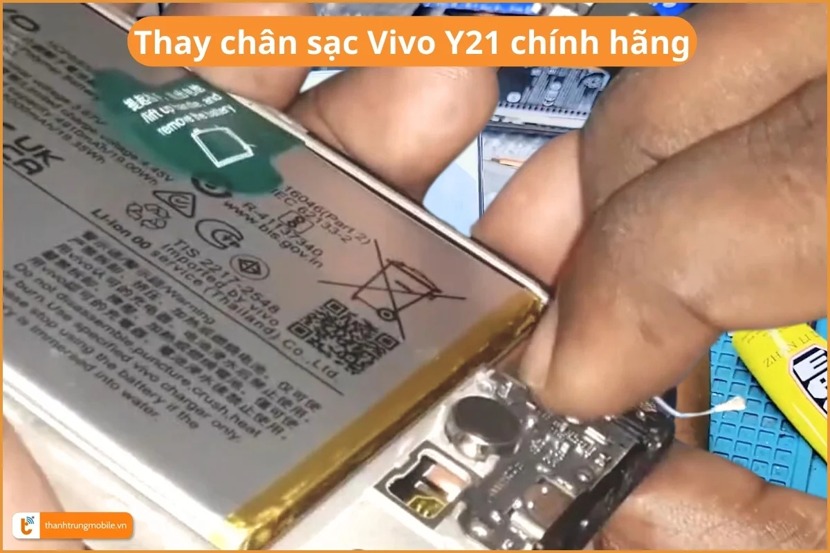 Thay chân sạc Vivo Y21 chính hãng