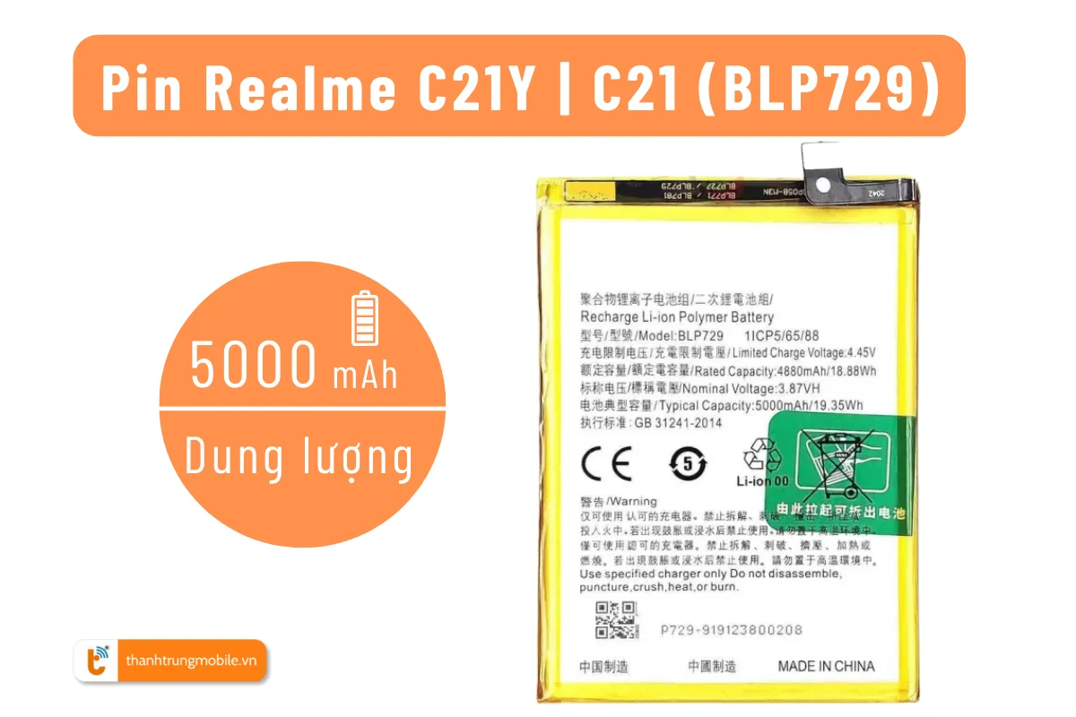 Thay pin Realme C21 | C21Y