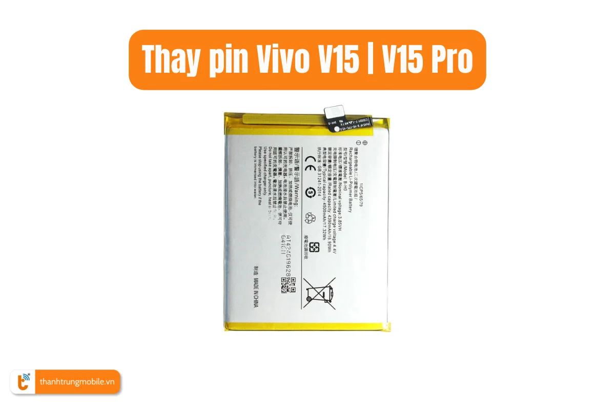 Thay pin Vivo V15 chính hãng tại Thành Trung Mobile