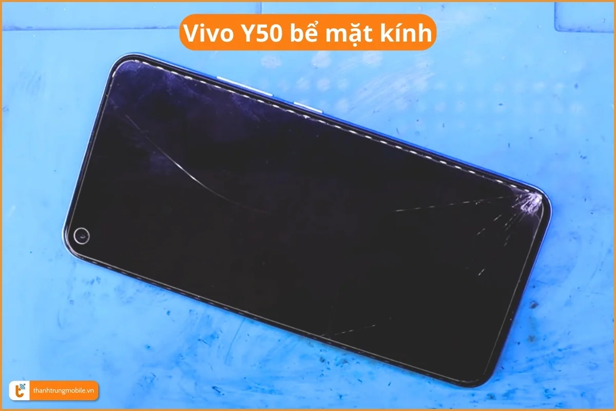 Vivo Y50 bể mặt kính