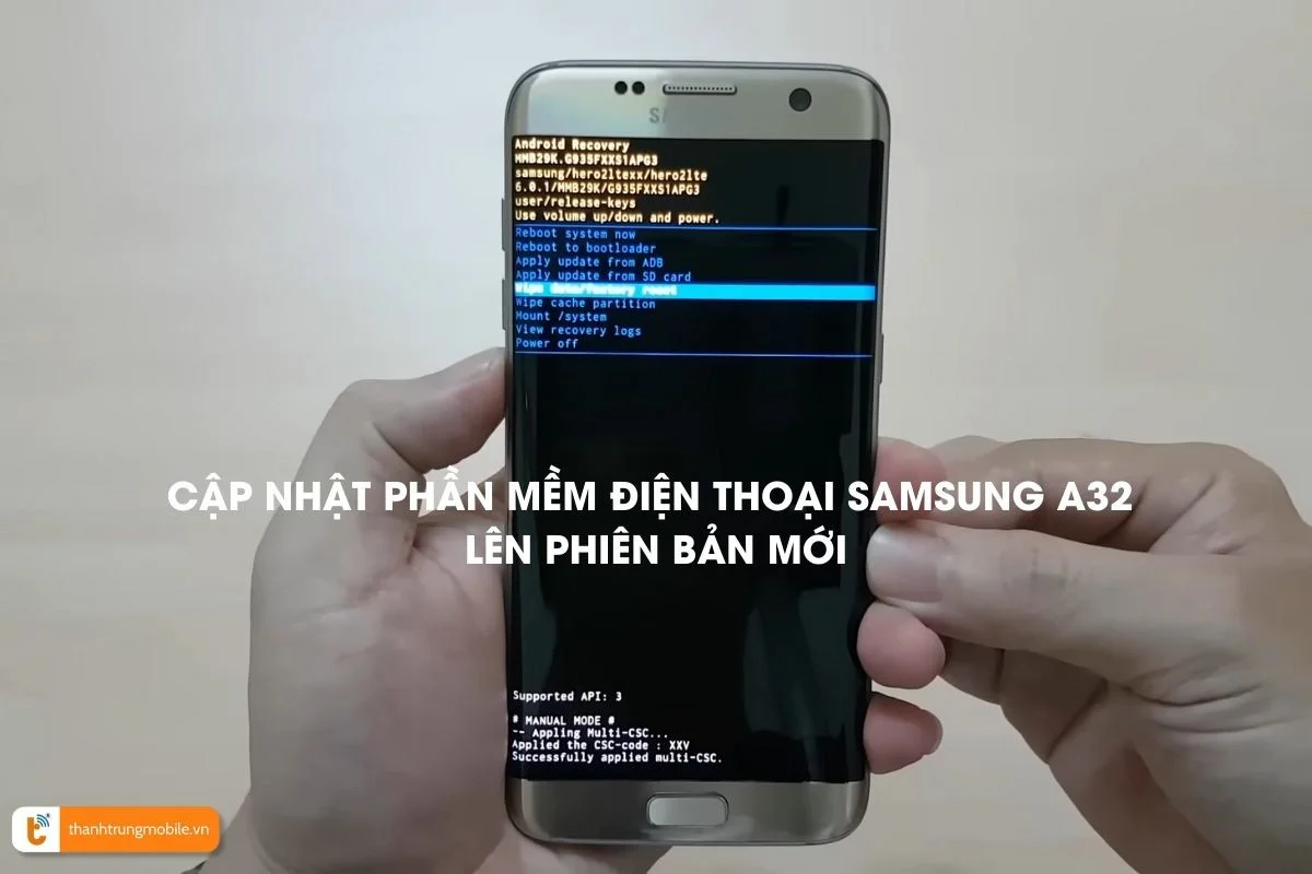 cập nhật phần mềm điện thoại Samsung A32