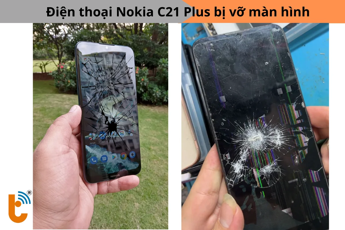 Điện thoại nokia C21 Plus vỡ màn hình
