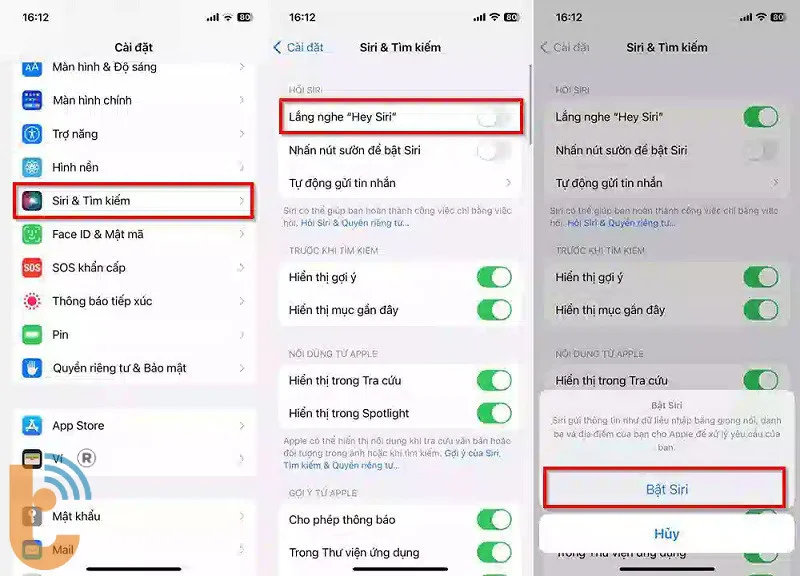 Kiểm tra cài đặt Siri trên iPhone