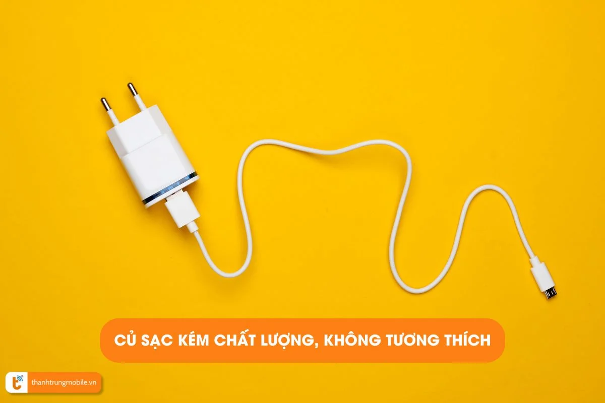 Củ sạc kém Samsung chất lượng, không tương thích