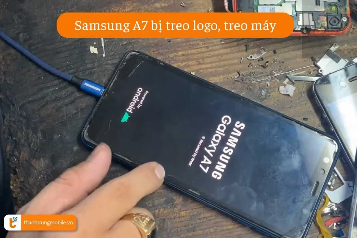 nguyen nhan samsung a7 bi treo logo treo may