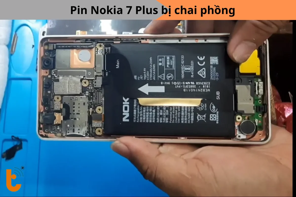 Pin nokia 7 plus bị chai