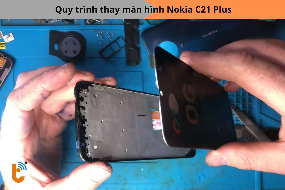 Quy trình thay màn hình Nokia C21 Plus