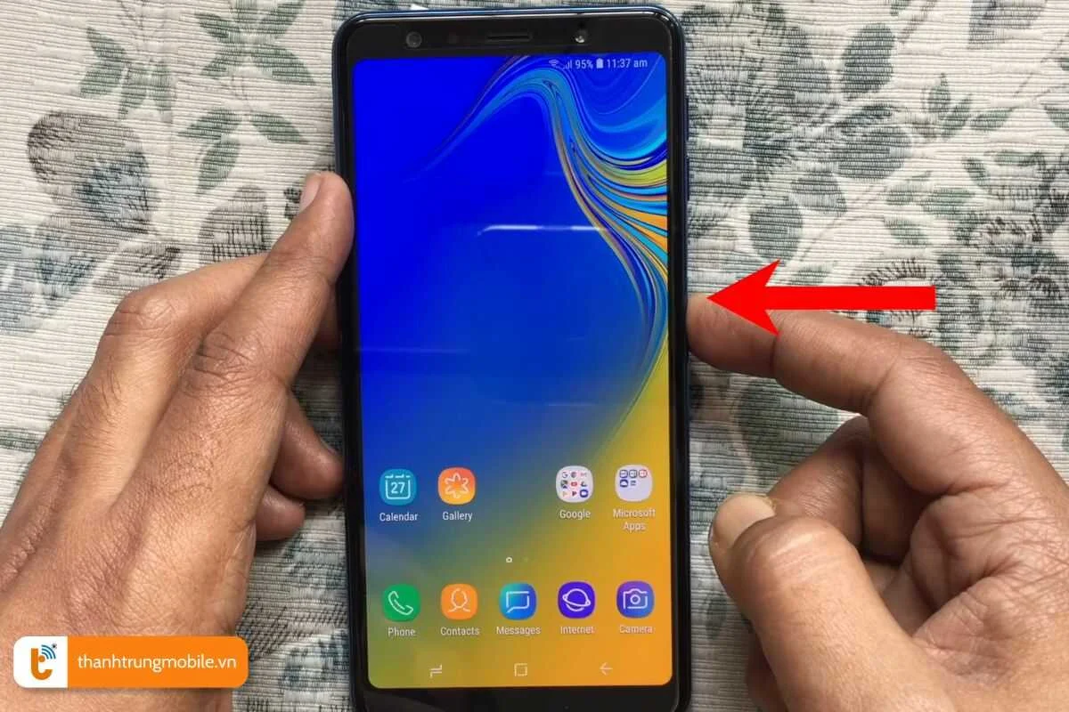 tắt nguông điện thoại Samsung A7