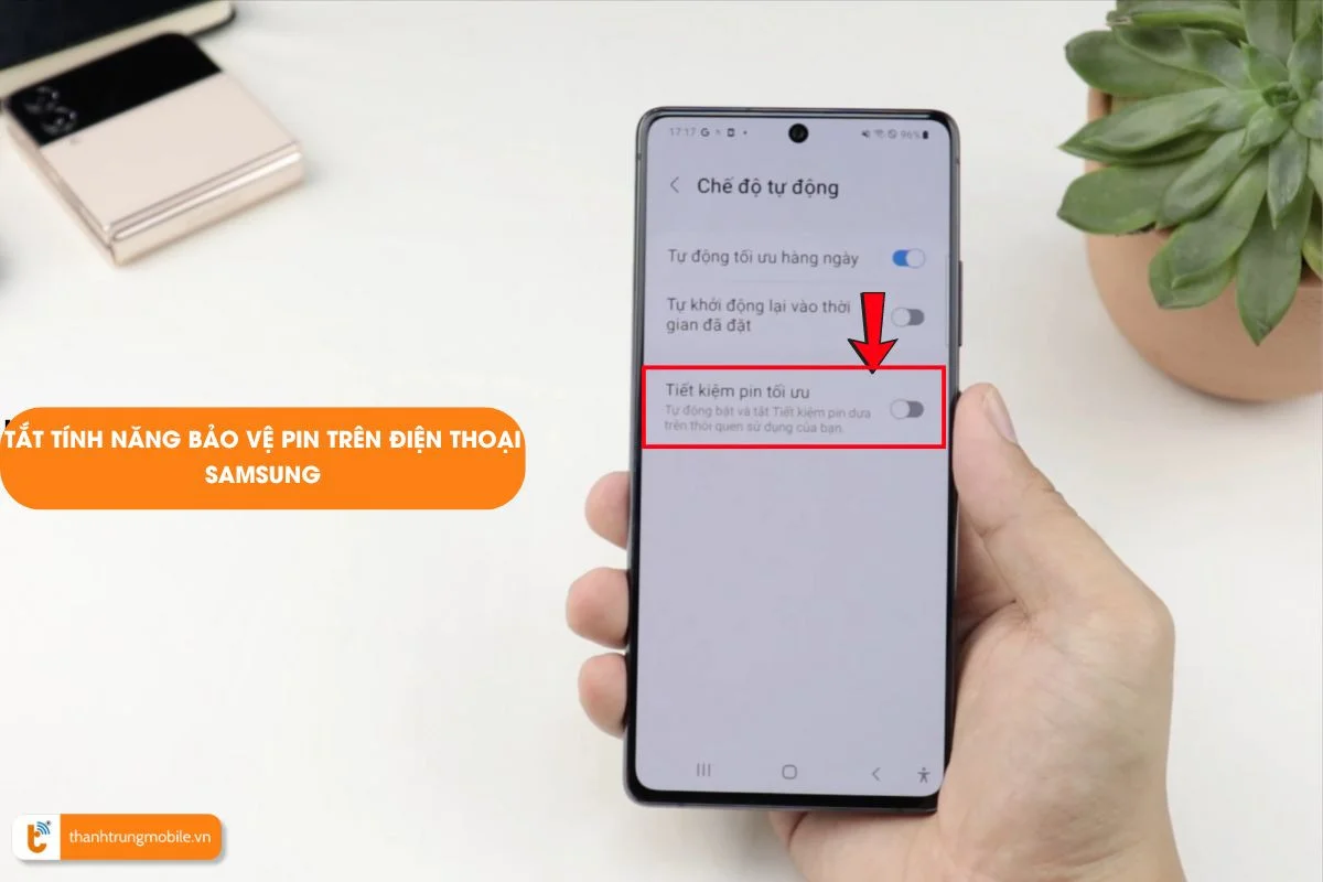 tắt tính năng bảo vệ pin trên điện thoại Samsung