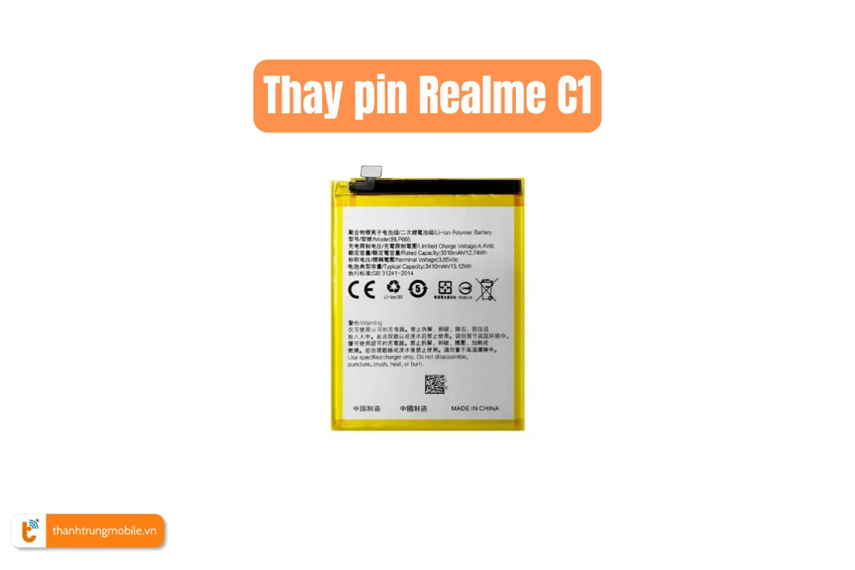 Thay pin Realme C1