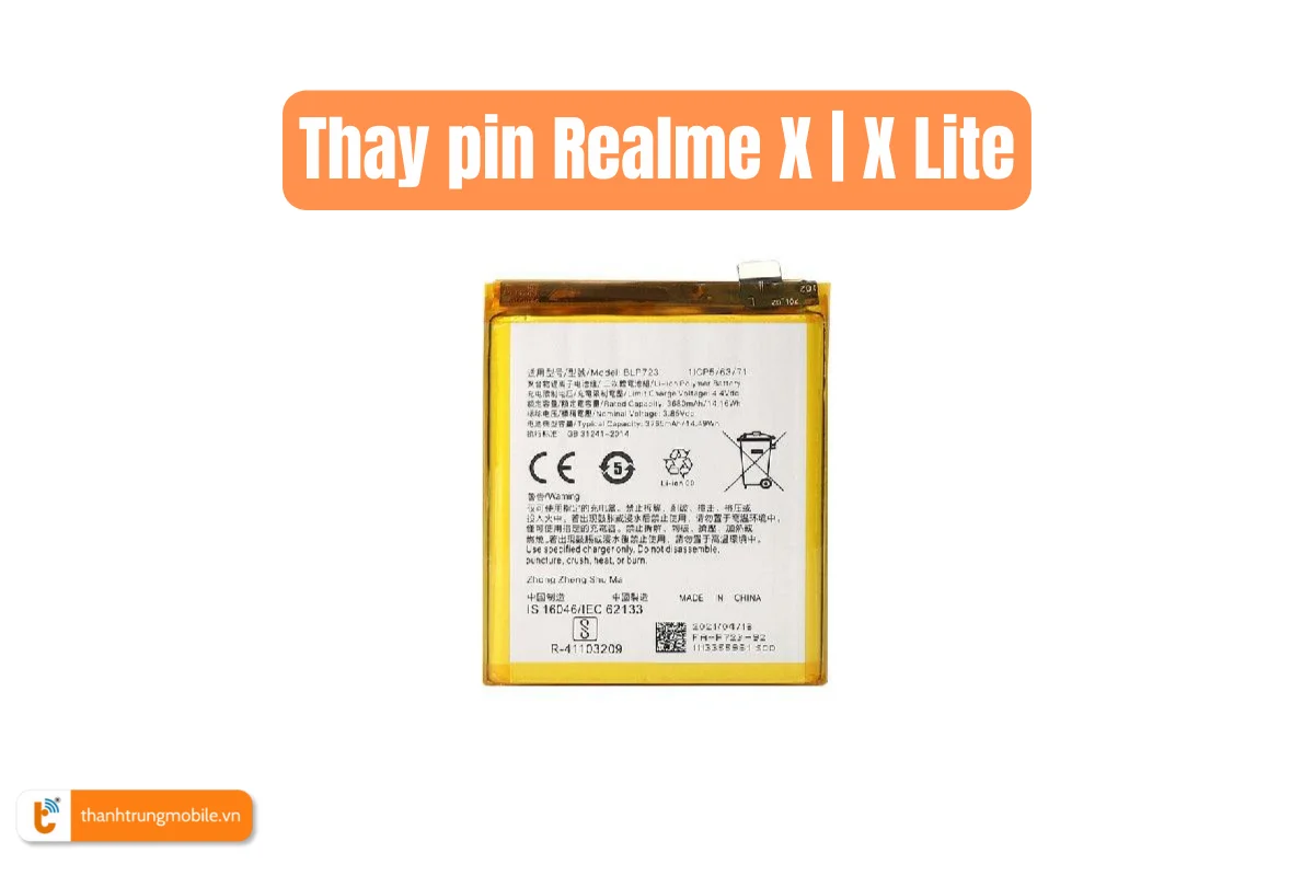 Thay pin Realme X