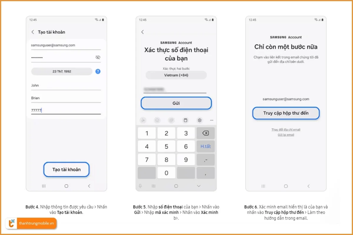 Các bước tạo tài khoản Samsung Account trên điện thoại_02