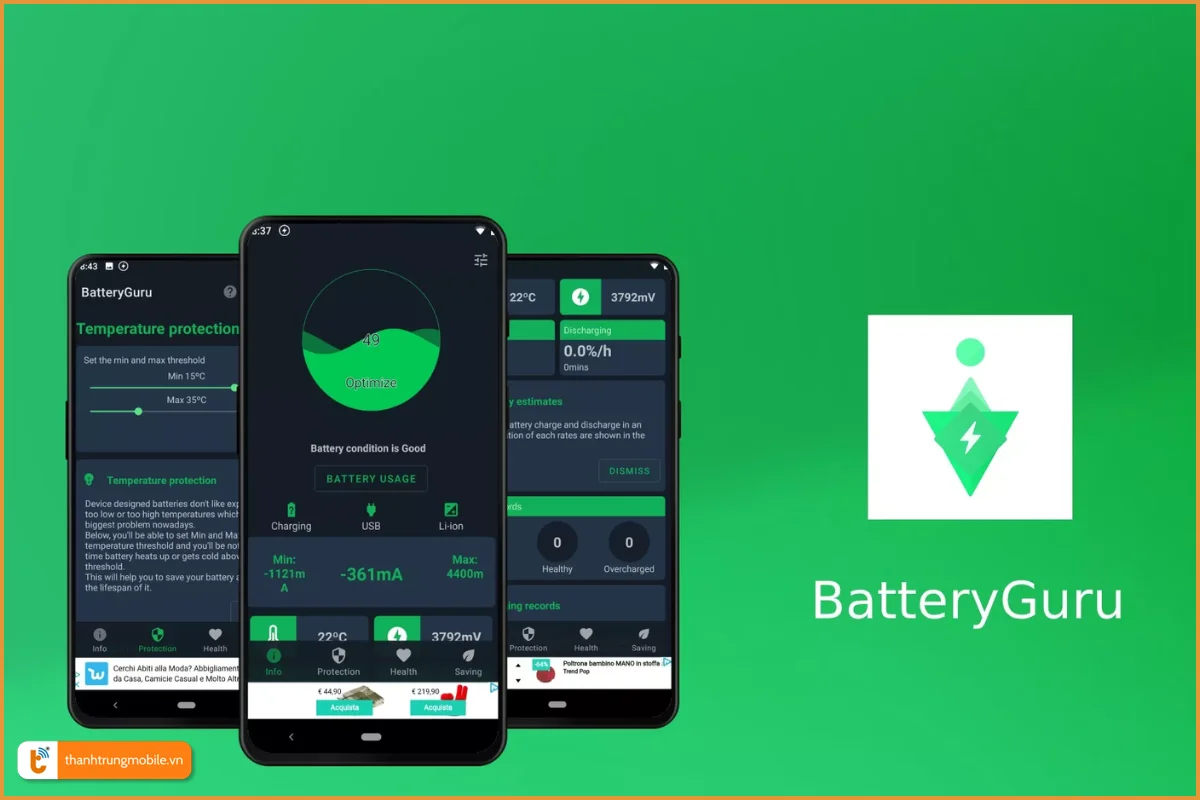 Kiểm tra pin Realme bằng  Battery Guru