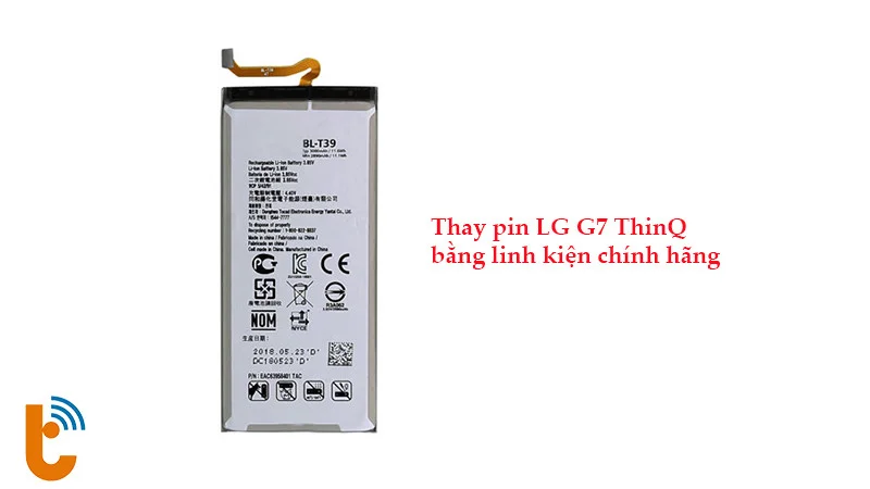 Sử dụng linh kiện chính hãng để thay pin LG G7 ThinQ