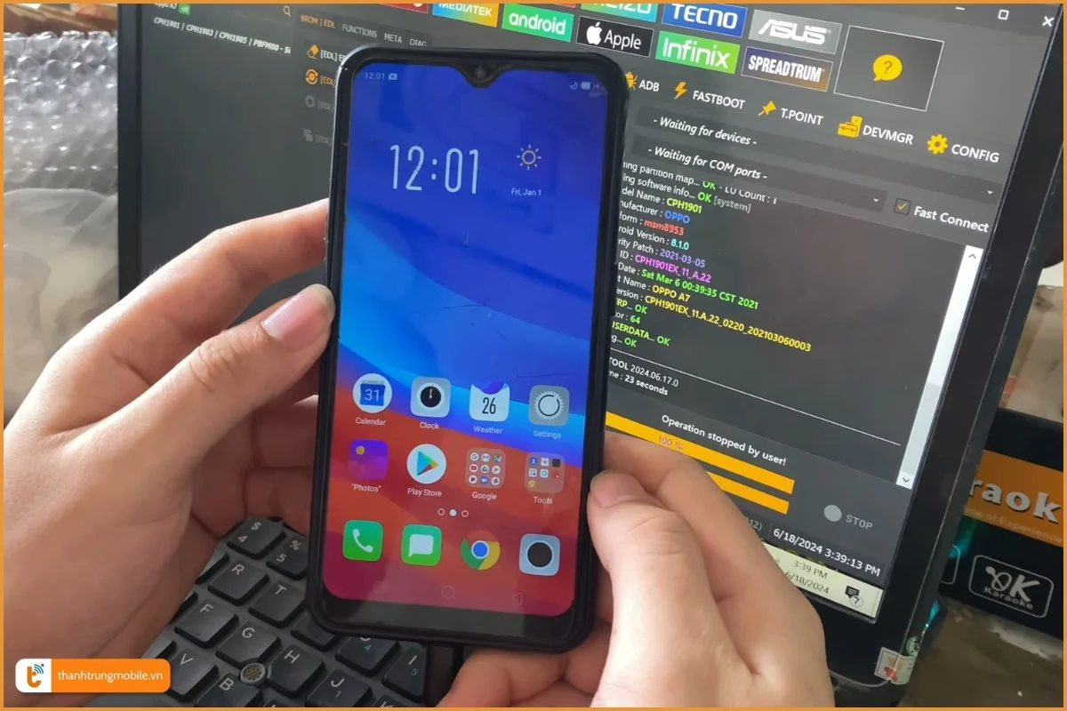 Mở khoá Oppo A7 chuyên nghiệp