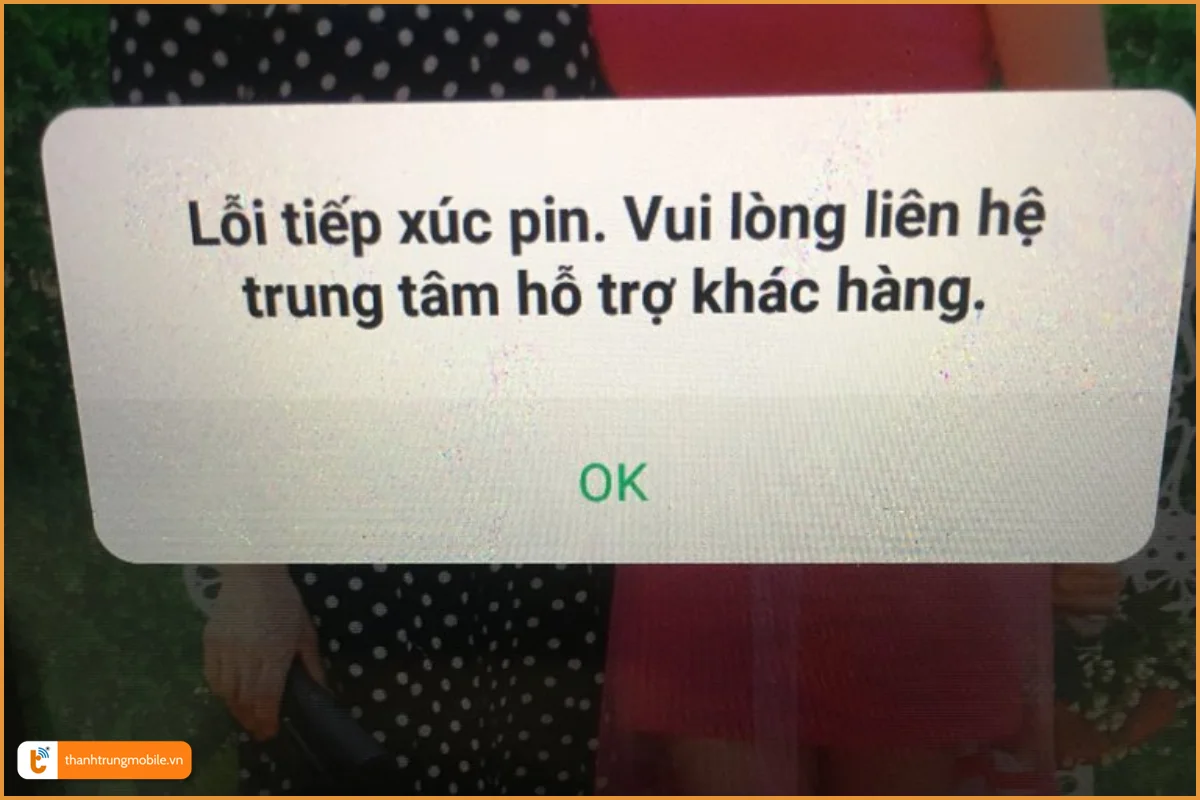 Lỗi lỗi tiếp xúc pin realme