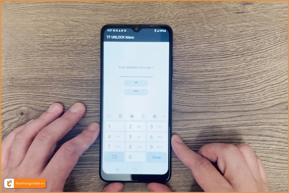 Samsung A12 bị khoá nhà mạng cần Unlock