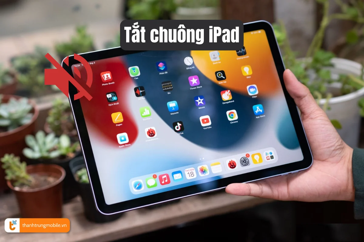 Tắt chuông iPad