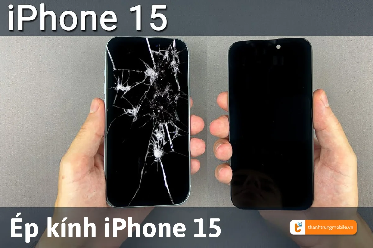 thay, ép kính iPhone 15