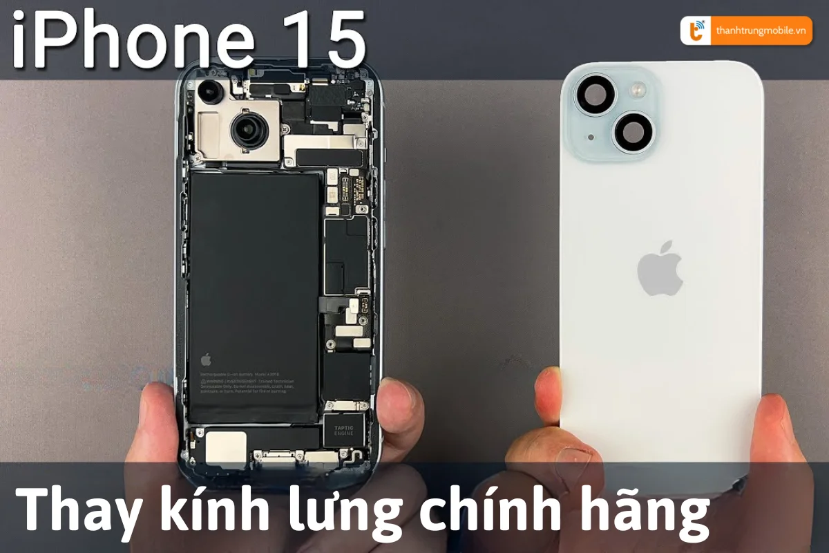 thay mặt kính lưng iPhone 15