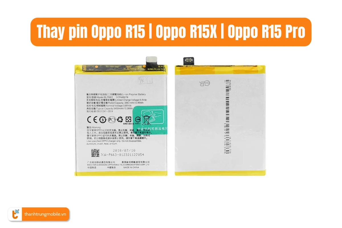 Thay pin Oppo R15