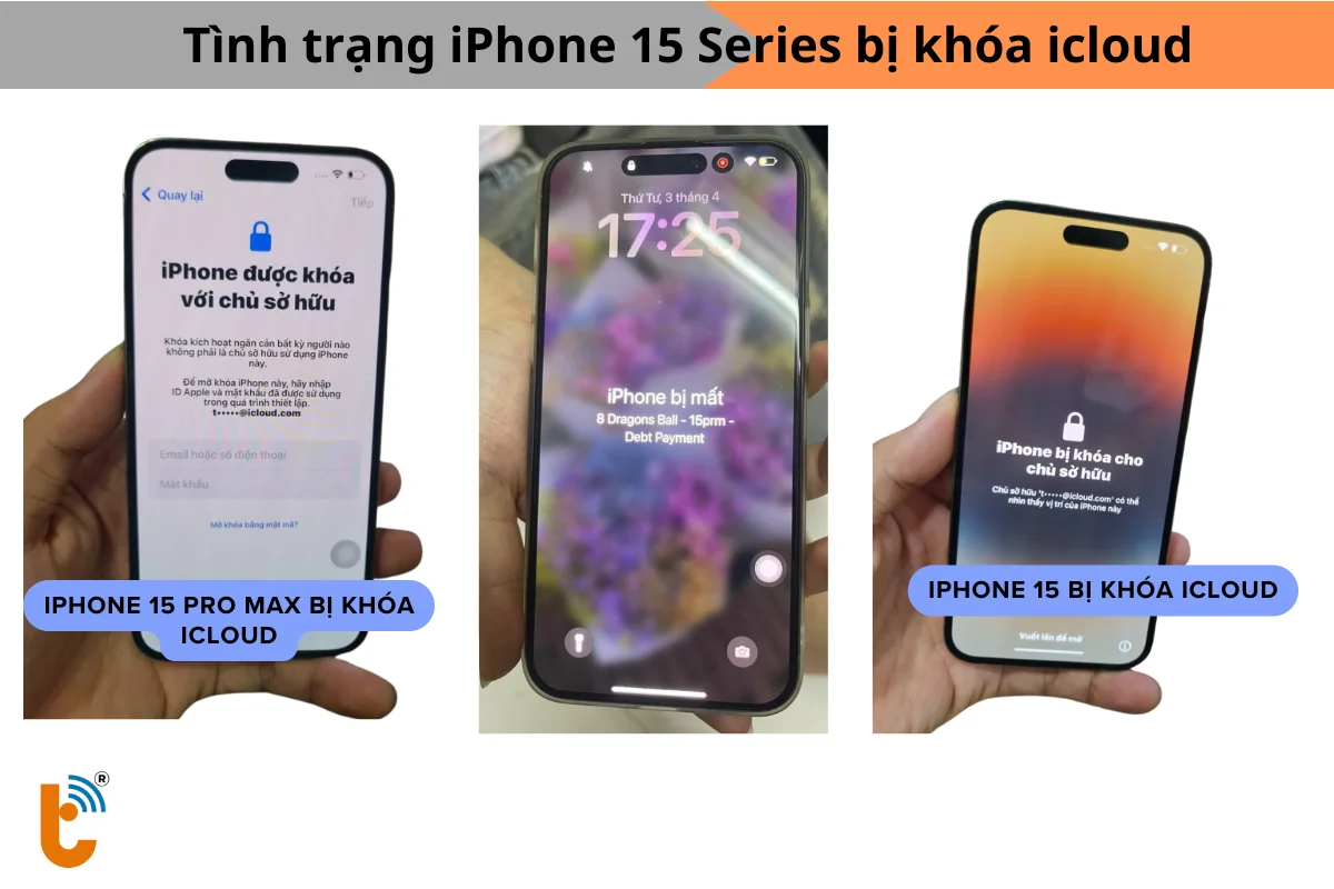 Tình trạng iPhone 15 Series bị khóa icloud