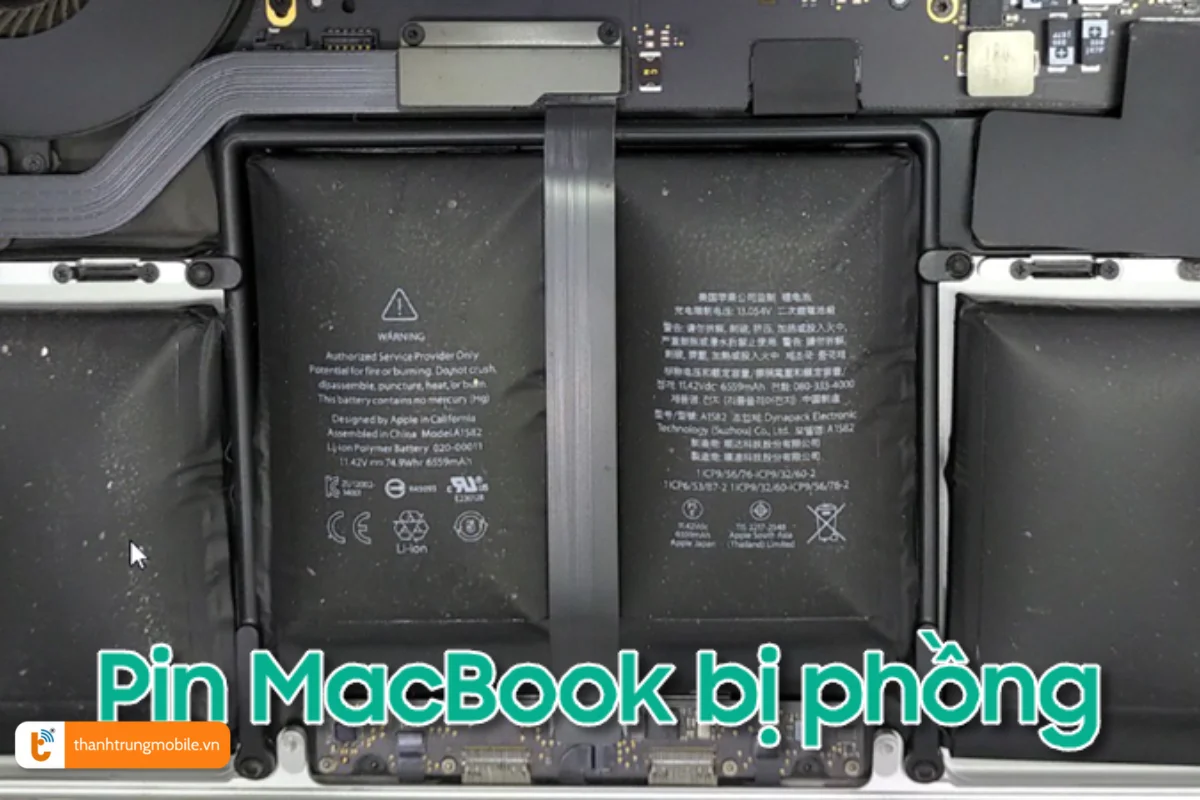 Tình trạng pin Macbook Air 2014 bị phồng gây nguy hiểm thiết bị và người dùng