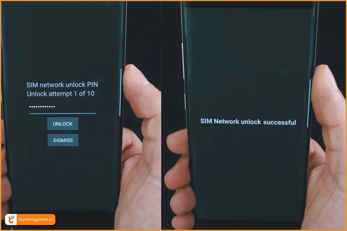 Unlock Samsung A03S bằng Code mua từ nhà mạng