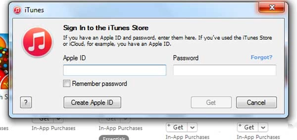 Đăng nhập iTunes