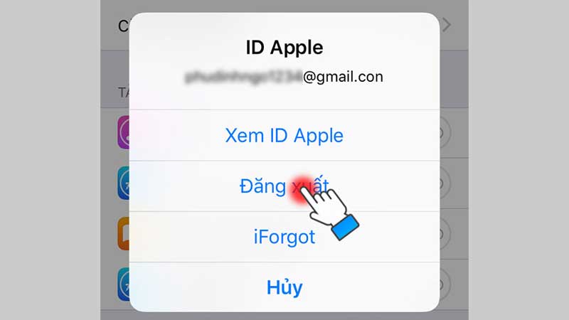 đăng xuất Apple ID 5