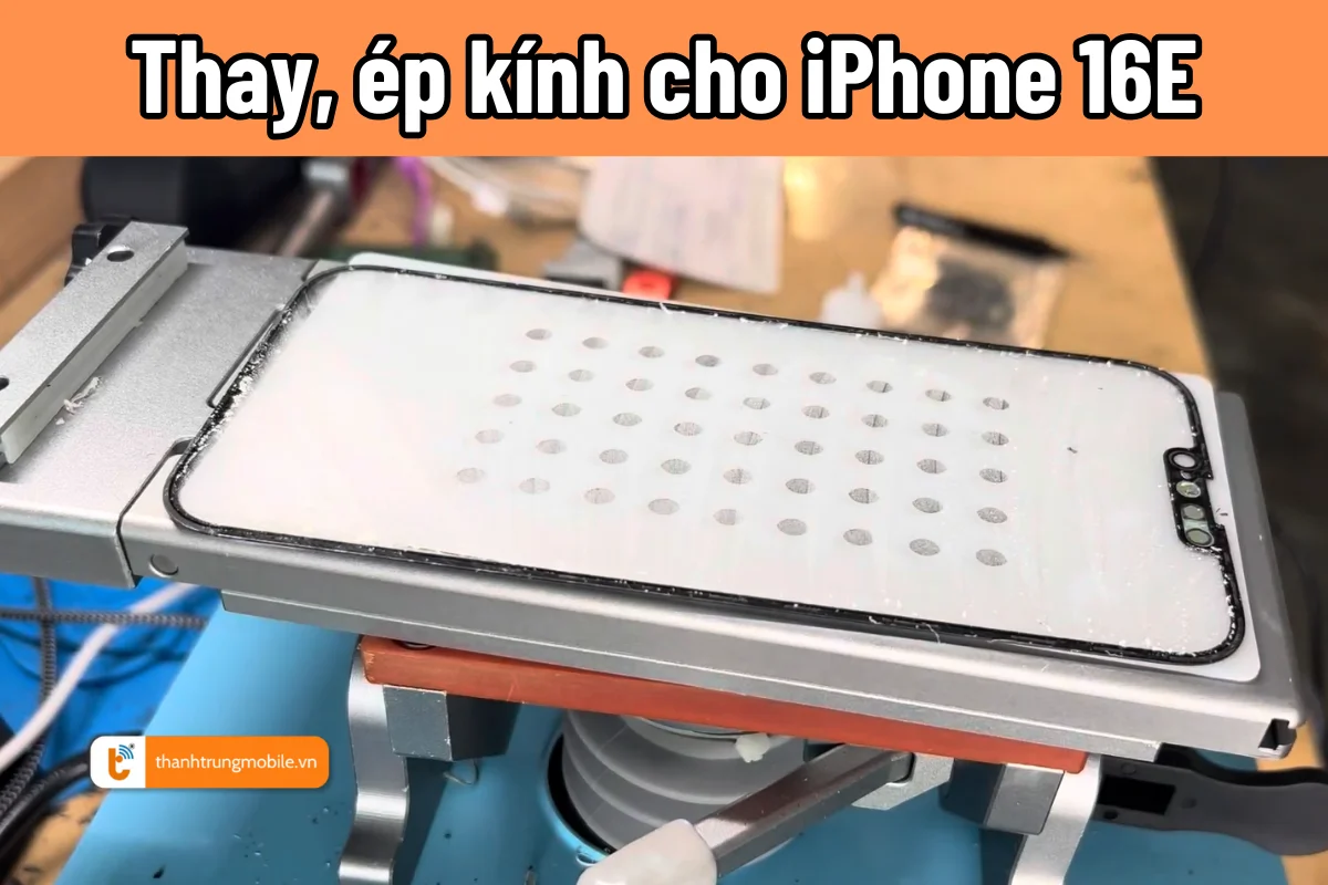 thay mặt kính iphone 16e