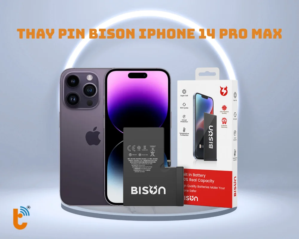 Thay pin Bison iPhone 14 Pro Max