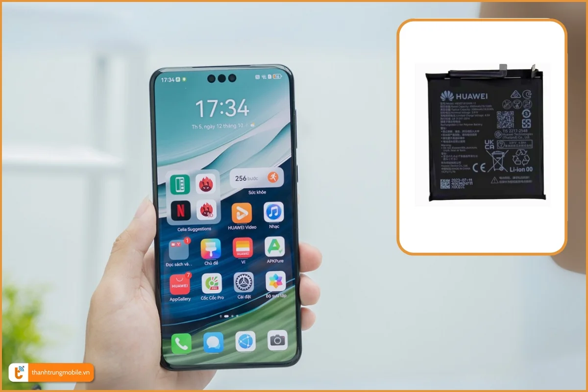 Thay pin Huawei Mate 60 Pro Plus chính hãng, lấy ngay