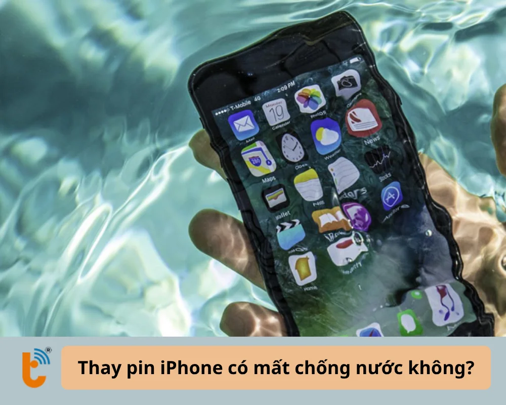 Thay pin iPhone có mất chống nước không?