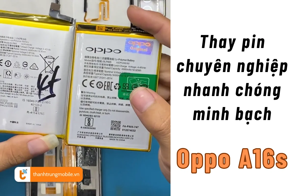 thay pin Oppo A16s giá rẻ