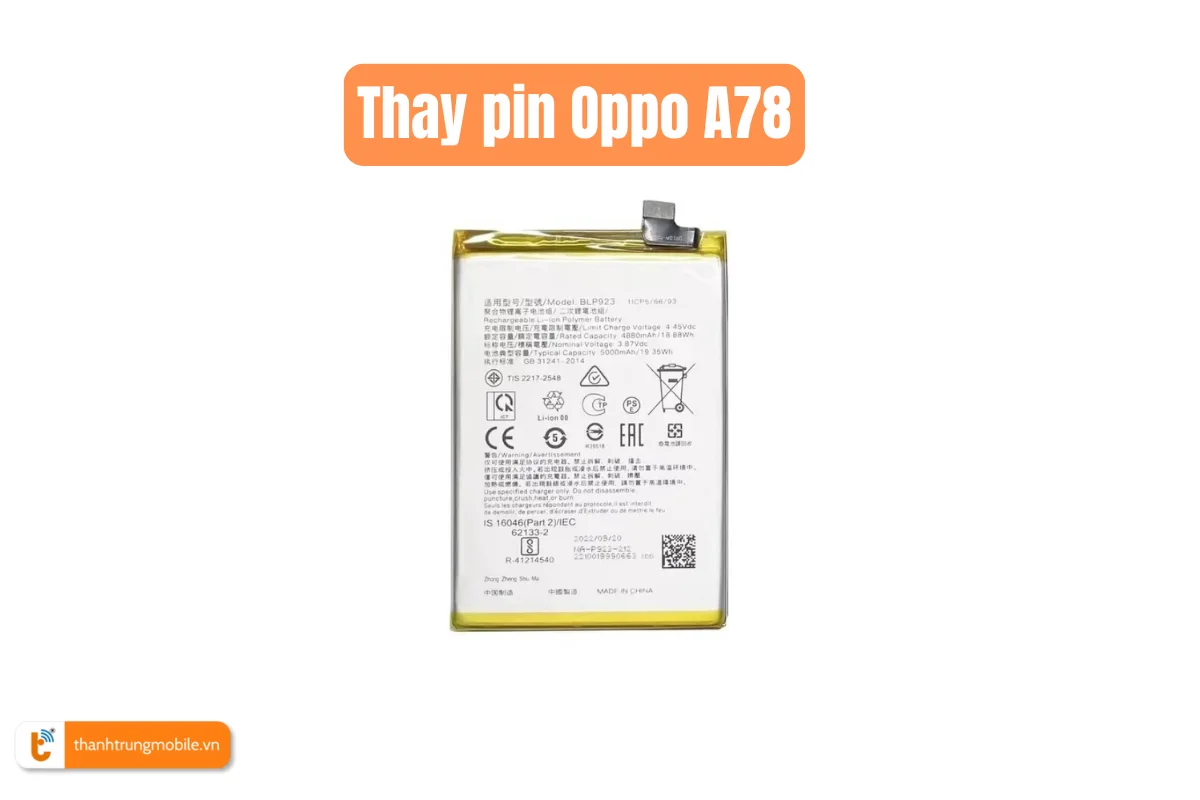 Thay pin Oppo A78